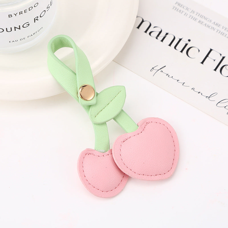 Wholesale Cartoon Leather Strawberry Keychain Charm